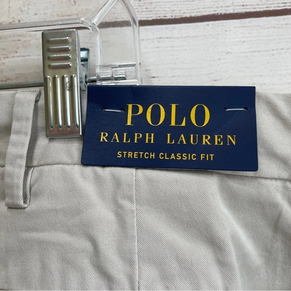 NEW WITH TAGS POLO RALPH LAUREN‎ STRETCH CLASSIC FIT KHAKI PANTS